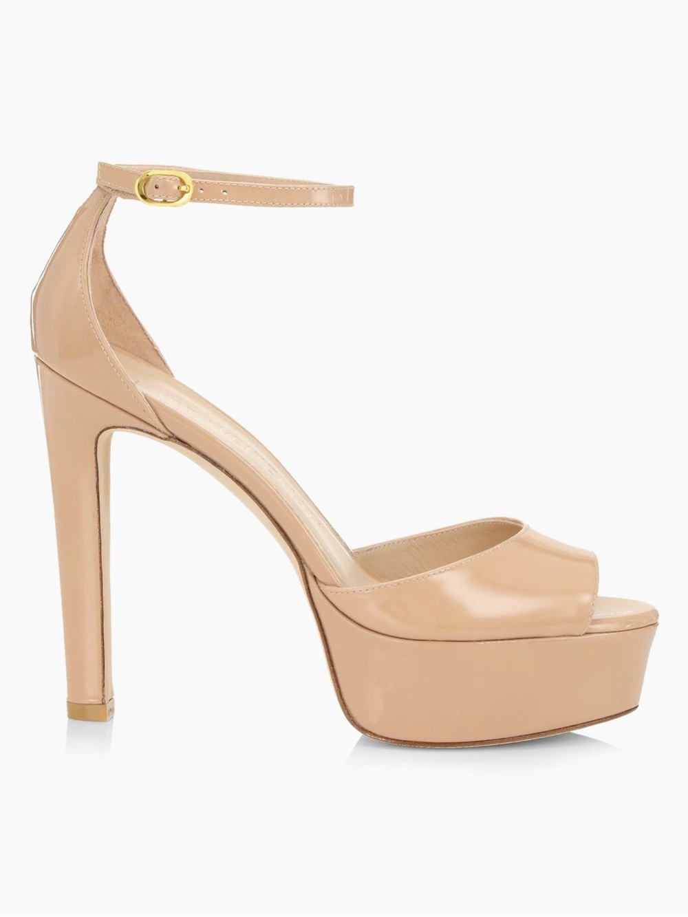 Stuart Weitzman DiscoPlatform Nudistcurve Ankle-Strap Heels